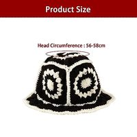 Topi Rajut Wanita Buatan Tangan Motif Bunga Lucu untuk Luar Ruangan, Topi Rajut Ikan Bergaris Bunga yang Imut, Beanie Rajut