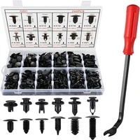 240 pièces de rivets de fixation en plastique pour voiture, assortiment universel de clips de retenue de type poussoir avec outil de retrait