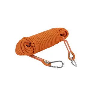 Corda de resgate de emergência para uso ao ar livre, resistente ao desgaste, corda de rocha para camping e caminhadas