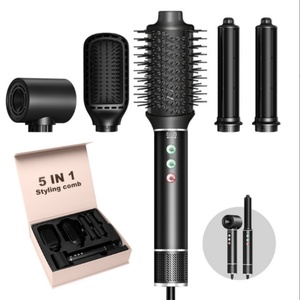 HS05 Negative Ions Curling <b>Iron</b> Straight Hair Brushes Brushless High Speed Multifunction <b>5</b> in 1 Blow Dryer Brush - Product Image 6