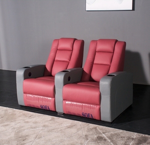 Sofá de cine famoso de diseño moderno, silla estable para sala VIP para asientos de <span class=keywords><strong>teatro</strong></span>, muebles de cuero genuino para Hotel y sala de estar - Product Image 5