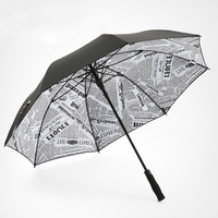 Parapluie de golf de qualité supérieure, imperméable, résistant au vent, à double couche, grande taille, avec poignée longue en EVA, vente en gros
