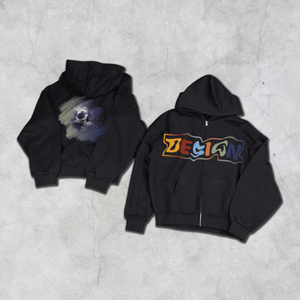 Sweat à capuche respirant écologique d'hiver pour hommes motif de lettres imprimées numériques sweat à capuche de conception de poche personnalisée - Product Image 1