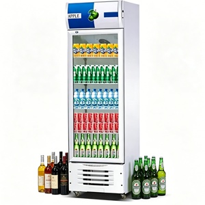 Réfrigérateur professionnel vertical à porte unique pour boissons, avec refroidissement par ventilateur et tubes en cuivre, idéal pour les magasins de proximité - Product Image 2