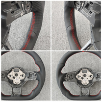 Volant de voiture en cuir à fond plat pour VW Golf 6 7 Jetta GTI Polo CC Passat Tiguan Sharan Scirocco, livraison directe