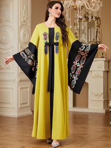 Muslim Women <b>Arabic</b> Dubai Abaya Luxury Kaftan Sequin Embroidery Long <b>Dress</b> Plus Modest Robe Femme African <b>Dress</b> Islam Clothing - Product Image 2