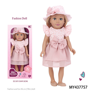 Poupées de 46 cm avec de jolis <span class=keywords><strong>yeux</strong></span> 3D, tête et pieds en vinyle, corps rotatif à 360 degrés, rembourrage en coton, poupées bébés en plastique de 18 pouces, cadeau - Product Image 3