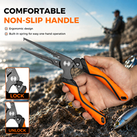 Pince coupante multifonctionnelle en acier au carbone de 9 pouces pour ligne tressée, pêche, mèches fendues et anneaux ouverts – Écologique, durable et portable