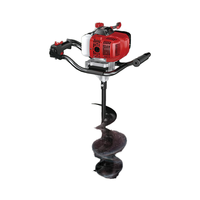 Tarière à poteaux robuste 51,7 cm³ 1,5 kW avec réservoir de carburant de 900 ml, portée de 80 à 500 mm, profondeur maximale de 1,5 m, idéale pour les clôtures et la construction