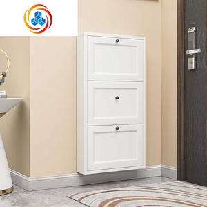 Mueble Zapatero Moderno y Duradero de Madera Maciza Extensible para Sala de Estar, con 2/3/4 Cajones Abatibles para Entrada, Estante Independiente - Product Image 3