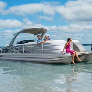 Vente d'usine : Bateaux pontons en aluminium soudés, catamarans et bateaux-<span class=keywords><strong>ferry</strong></span> en aluminium avec auvent anti-UV pour loisirs et tourisme - Product Image 1