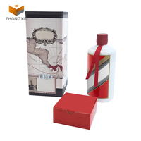 Boîte cadeau à fermeture magnétique à impression personnalisée boîte cadeau pliable en carton en papier de luxe pour bouteille de vin boîte d'emballage
