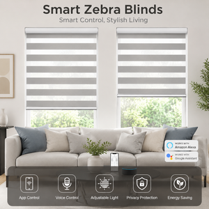 Persianas Enrollables Motorizadas de Lujo para Ventanas de Casa Inteligente, Persianas Zebra a Medida para Ventanas de Hoteles, Villas y Oficinas de Lujo - Product Image 2
