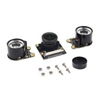 Module caméra Raspberry Pi OV5647 5MP avec objectif fisheye grand angle 160 degrés pour Raspberry Pi 3/2 Modèle B