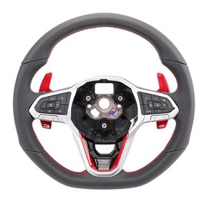 Volant complet en cuir gris, directement de l'usine, pour <span class=keywords><strong>Volkswagen</strong></span> VW <span class=keywords><strong>Golf</strong></span> <span class=keywords><strong>8</strong></span> R MK8 GTI <span class=keywords><strong>GTE</strong></span> - Product Image 2