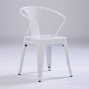 <span class=keywords><strong>Fauteuil</strong></span> moderne en métal - Design coloré avec revêtement en poudre, style industriel pour salle à manger, café, bar - Product Image 4