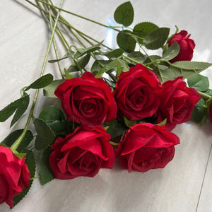 <span class=keywords><strong>Fleurs</strong></span> de Roses <span class=keywords><strong>Artificielles</strong></span> en Gros, Soie Florale Artificielle, Roses Rouges Blanches <span class=keywords><strong>Artificielles</strong></span> <span class=keywords><strong>pour</strong></span> Centre de Table de Mariage et Décoration - Product Image 6
