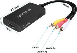 Convertisseur RCA avec prise en charge de la vidéo et de l'audio composite PAL/<span class=keywords><strong>NTSC</strong></span> pour clé TV, boîtier TV Android, DVD - Noir - Product Image 6
