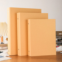 Personnaliser le logo, bricolage, classeur à anneaux en papier kraft recyclé brun A5 A4 B52025, porte-documents, porte-certificats, écologique