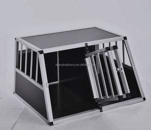 Baiyou Dayanıklı MDF Alüminyum Çift Kapılı Evcil Hayvan Köpek Kafesi Çevre Dostu Güvenli Taşınabilir Hafif İtmeli Kapatma Sistemli 4 Mevsim Kullanım İçin - Product Image 4