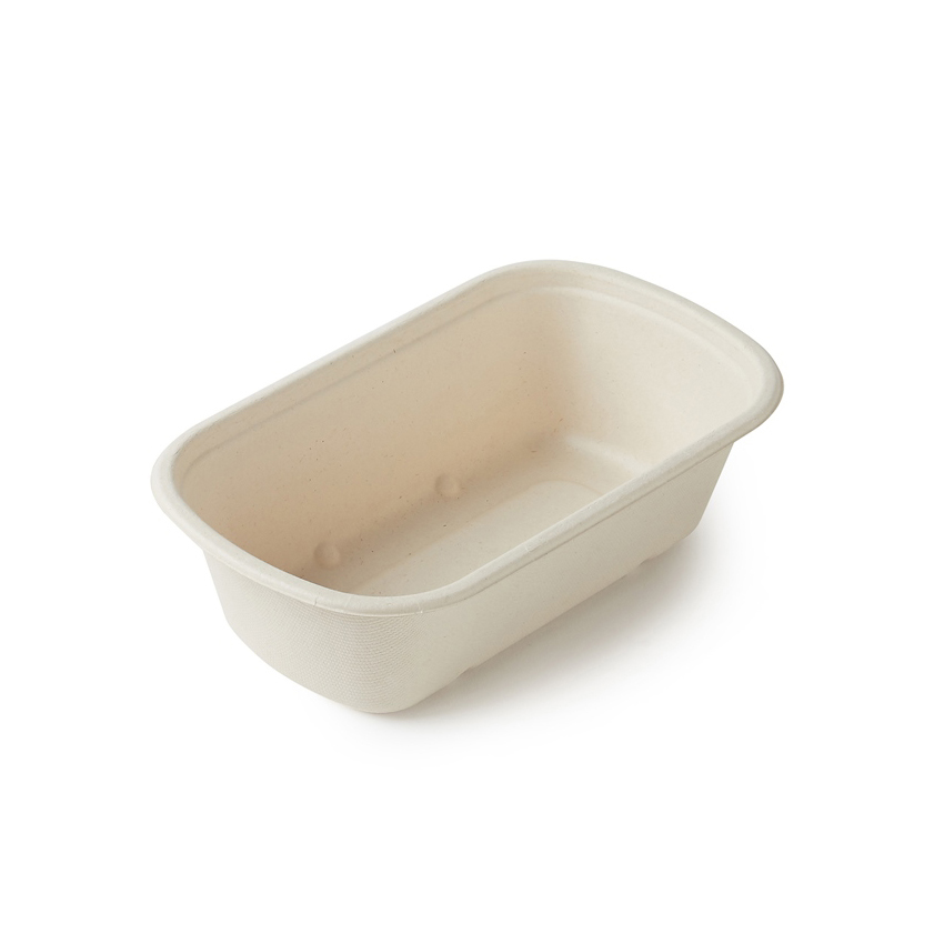 Compostable 350ml White Sugarcane Bagasse Disposable Round Bowl Biodegradable Pulp Food Container for Party