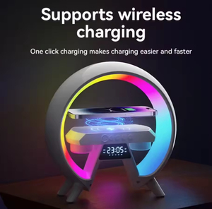 Haut-parleur Bluetooth modèle X63 avec affichage LED coloré de l'heure, 10W, rechargeable par USB, <span class=keywords><strong>radio</strong></span> FM, étanche IPX5 pour bureau et chambre - Product Image 4