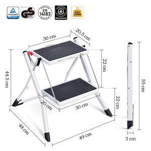 European Design Steel Folding <strong>Step</strong> <strong>Ladder</strong> Custom Length Household Portable Safety <strong>Ladder</strong> for <strong>Kitchen</strong> Made of Stainless Steel - Product Image 4
