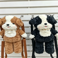 Tas Selempang Anjing Trendy Model Boucle, Tas Hewan Modis dengan Tali yang Dapat Disesuaikan untuk Penggunaan Sehari-hari