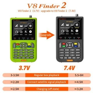 Nouveau GTMEDIA V8 Finder2, mesureur satellite portable, DVB-S/S2/S2X, prend en charge H.264, batterie Li-ion 7.4V/4000mAh, V8 <span class=keywords><strong>Finder</strong></span> 2 - Product Image 2