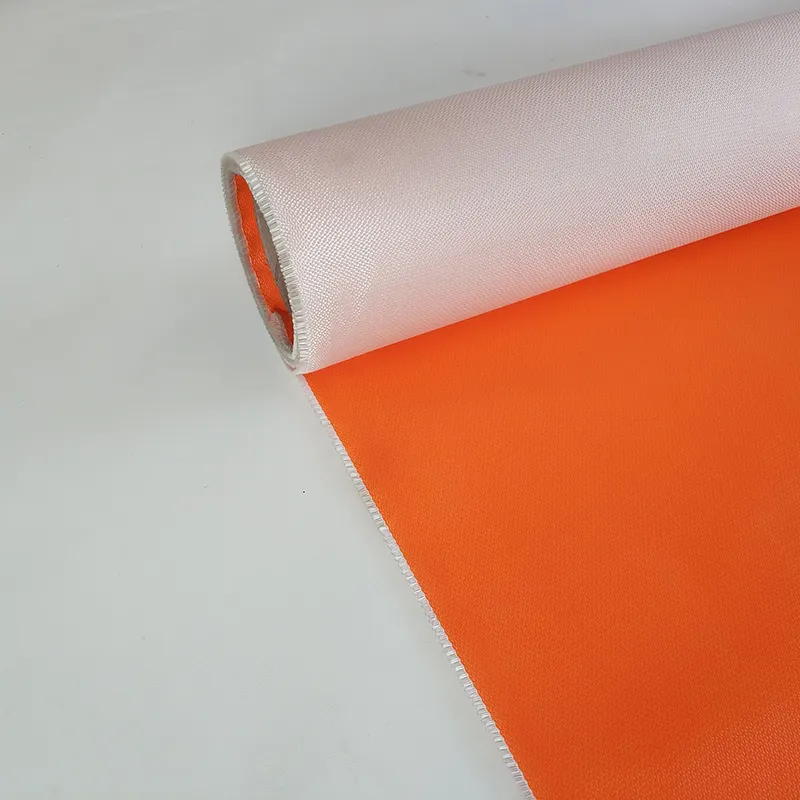 Tissu de tissu de fibre de verre enduit de silicone de E-verre de rideau industriel de machine d'usine