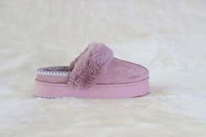 <span class=keywords><strong>Bottes</strong></span> <span class=keywords><strong>de</strong></span> neige en daim rose à plateforme, confortables et tendance, pour un usage quotidien, avec doublure en fourrure - Product Image 4