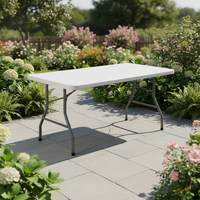 Table de restauration pliable en plastique de haute qualité, légère et empilable, pour l'extérieur et les parcs