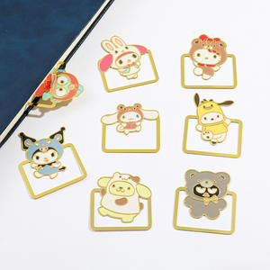 Pour Sanrio série métal signets Style frais Kuromi ma mélodie cannelle gravé signets or étudiant papeterie en gros - Product Image 2