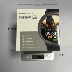 KarenM montre intelligente pour femme étanche 1,32 pouces AMOLED Fitness Tracker Altitude pression d'air boussole DM76 montre intelligente GPS AMOLED - Product Image 6