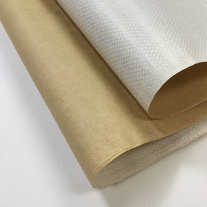 Foglio di carta a basso prezzo carta Kraft tessuto tessuto intrecciato Plaid sacchetti di plastica manico tessuto tessuto carta Kraft rotolo - Product Image 6