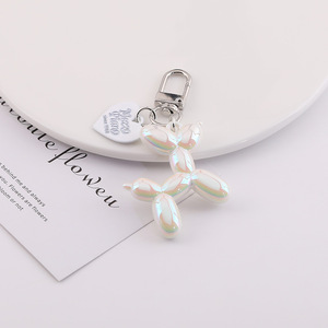 Llavero de Perro Globo de Resina Plástica y Aleación de Zinc, Accesorio de Joyería DIY en Forma de Corazón para Bolsos, Estuches de Auriculares y Cadenas - Product Image 4