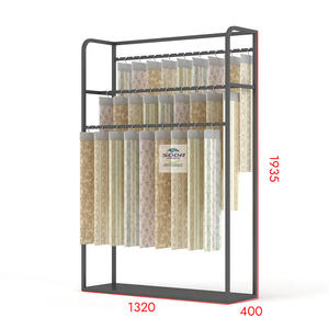 ชั้นโชว์แบบติดผนังทำจากผ้าเหล็กปรับแต่งได้สำหรับจัดเก็บในร้านค้าพรมหลายชั้นที่จัดเก็บตัวอย่างผ้า<span class=keywords><strong>ม่าน</strong></span> - Product Image 2