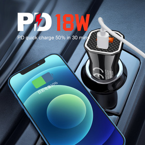 ที่ชาร์จโทรศัพท์มือถือคุณภาพสูงขายดีปี 2024 รุ่นมินิ QC3.0+PD18W ที่ชาร์จในรถยนต์แบบ USB ราคาถูก สำหรับ Iphone X 11 12Pro Samsung Galaxy - Product Image 4