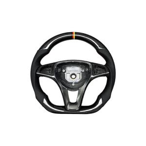Volant de direction <span class=keywords><strong>Mercedes</strong></span> en fibre de carbone, sport, premium, forme <span class=keywords><strong>D</strong></span>, amélioration de la prise en main, remplacement pour la plupart des modèles, performance personnalisée - Product Image 4