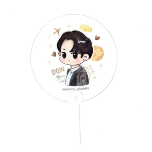 พัดพลาสติกใสกันน้ำแบบพกพา  ออกแบบเองได้  ลายวง KPOP สำหรับแฟนคลับ - Product Image 2