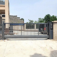 Puerta Corredera de Suspensión de Aleación de Aluminio sin Rieles, Puerta de Entrada Industrial Automática Personalizada