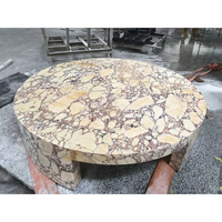 Meubles en pierre table basse violette socle bas marbre salon luxe naturel personnalisé table basse Calacatta violette