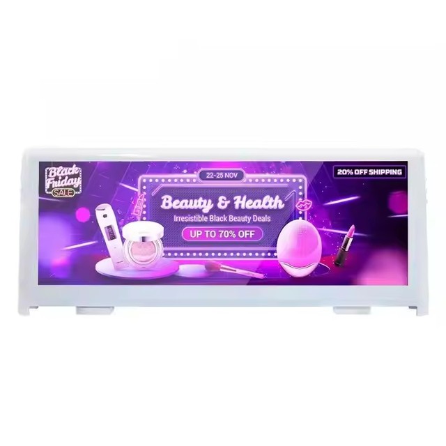 Dual-Sided Outdoor LED Digital Advertising Signs Taxi Top Car Display 4K Resolution IP65 Rated WiFi/4G Controlled