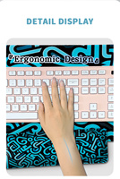 Tapis de souris rectangulaire en mousse à mémoire de forme pour le gaming, repose-poignets ergonomique pour clavier, soulagement de la douleur, utilisation bureau/maison, en stock
