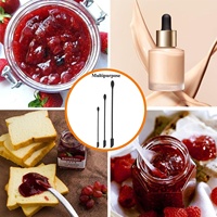 Ensemble de 3 spatules miniatures en silicone à double tête pour pots fins, spatules à beurre pour le maquillage, spatules à gâteau avec cuillère, spatules réutilisables pour les outils de cuisine