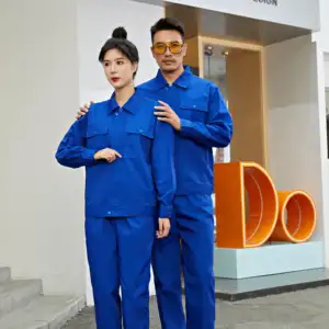 Polyester Overalls für Männer Arbeits kleidung Unisex blau Farbe Sales Work Wear kann kunden spezifische Arbeits kleidung für Auto wasch uniform sein