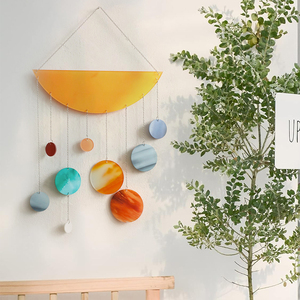Moderno acrilico decorazione da appendere a parete colorato geometrico <span class=keywords><strong>Mobile</strong></span> sole e luna Boho arte appesa per la casa <span class=keywords><strong>soggiorno</strong></span> decorazione - Product Image 2