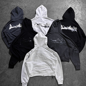 Chandail à Capuche Hiver de Fabricants Personnalisé Double Couche Pullover Homme Surdimensionné <span class=keywords><strong>Ninja</strong></span> Balaclava Polaire Épais Fermeture Éclair Masque - Product Image 3