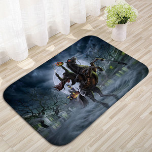 Alfombra de calabaza de terror transfronteriza, felpudo decorativo navideño, tapete de entrada, antideslizante, tapete absorbente para la entrada del baño - Product Image 2