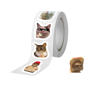 Etiquetas Adhesivas de Papel Impermeables para Niños con Dibujos Animados de <span class=keywords><strong>Kuromi</strong></span>, <span class=keywords><strong>Hello</strong></span> Kitty y Cinnamoroll, Paquete de 500 Unidades, Venta Caliente de Fábrica - Product Image 1